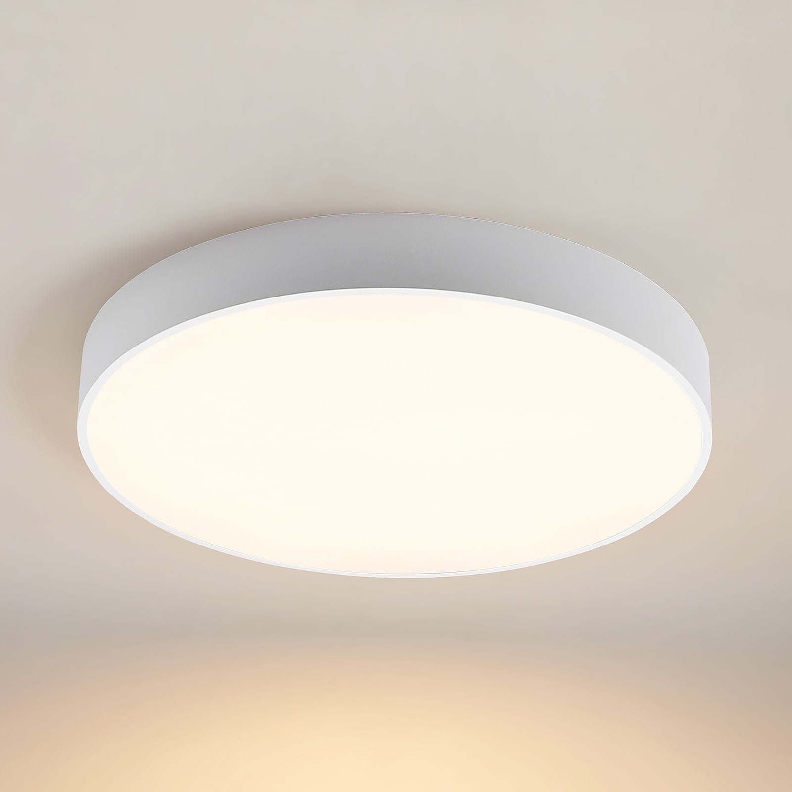 LED taklampe Noabelle dimbar hvit metall side