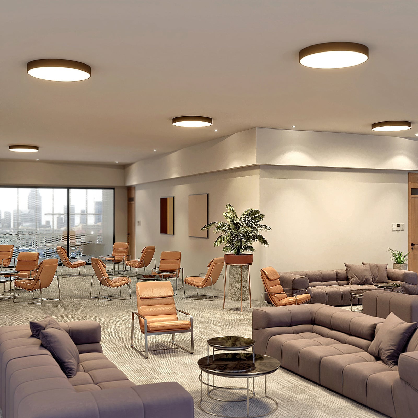 LED taklampe Noabelle bakside med monteringsdetaljer