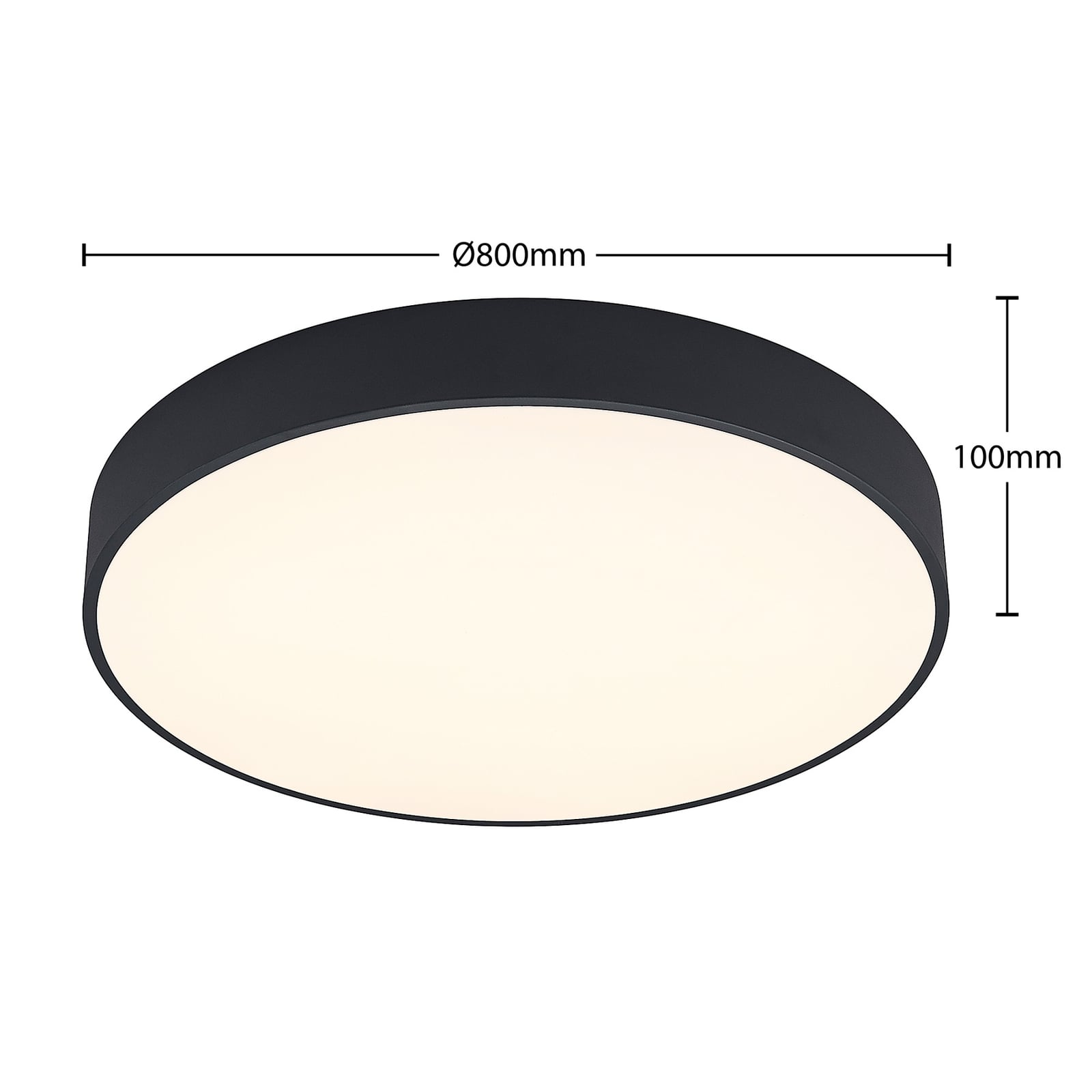 LED taklampe Noabelle nærbilde av akryl diffusor
