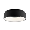LED taklampe Noah svart aluminium Ø45 cm 40W CCT med hvit akryl diffuser