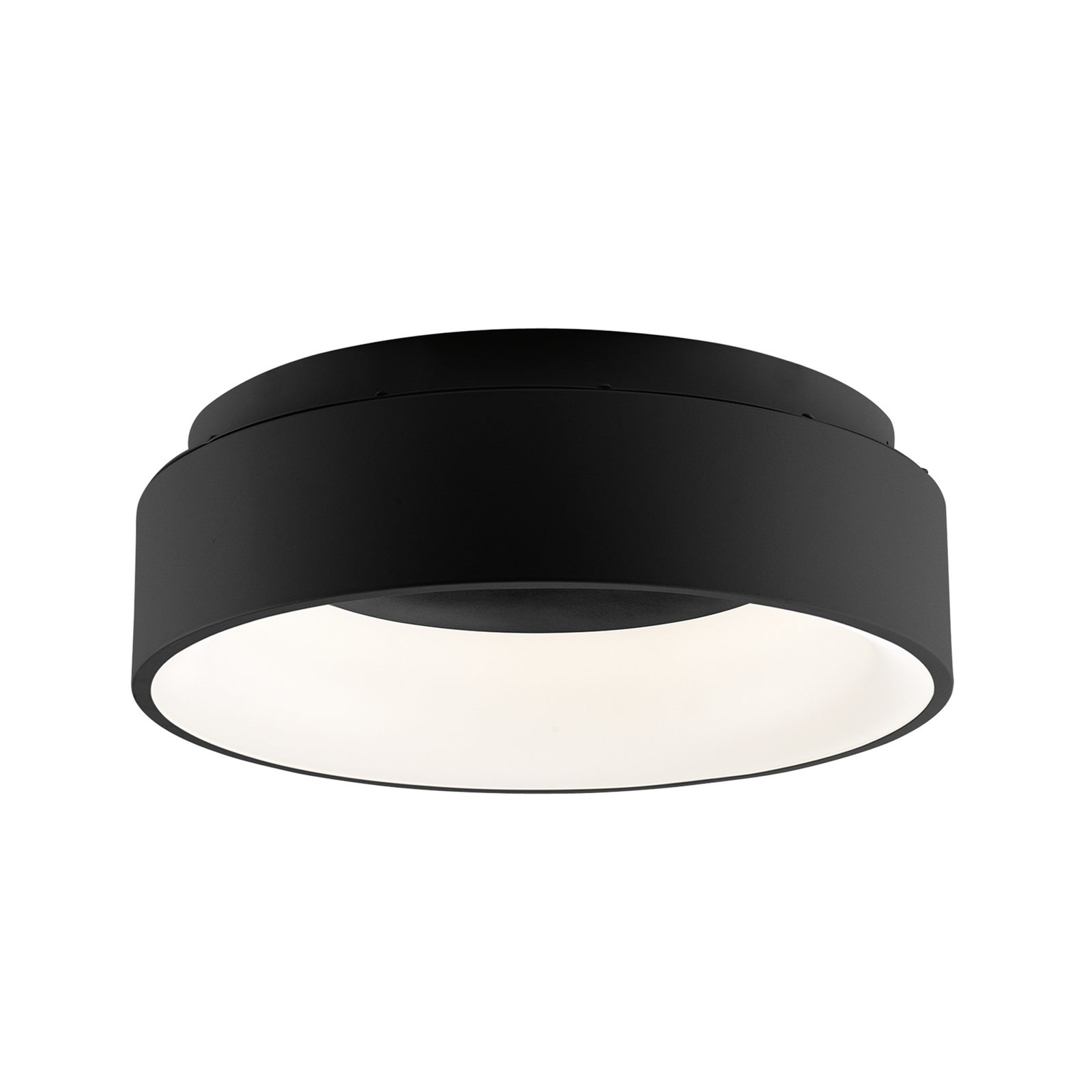 LED taklampe Noah svart aluminium Ø45 cm 40W CCT med hvit akryl diffuser