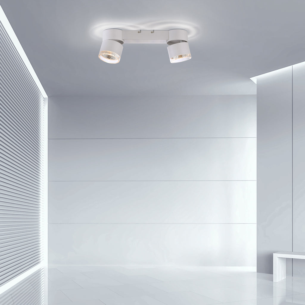 LED taklampe Nola 2-lys dimbar hvit 30W 49 cm nærbilde