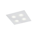LED taklampe Nomi dimbar muranoglass hvit forfra