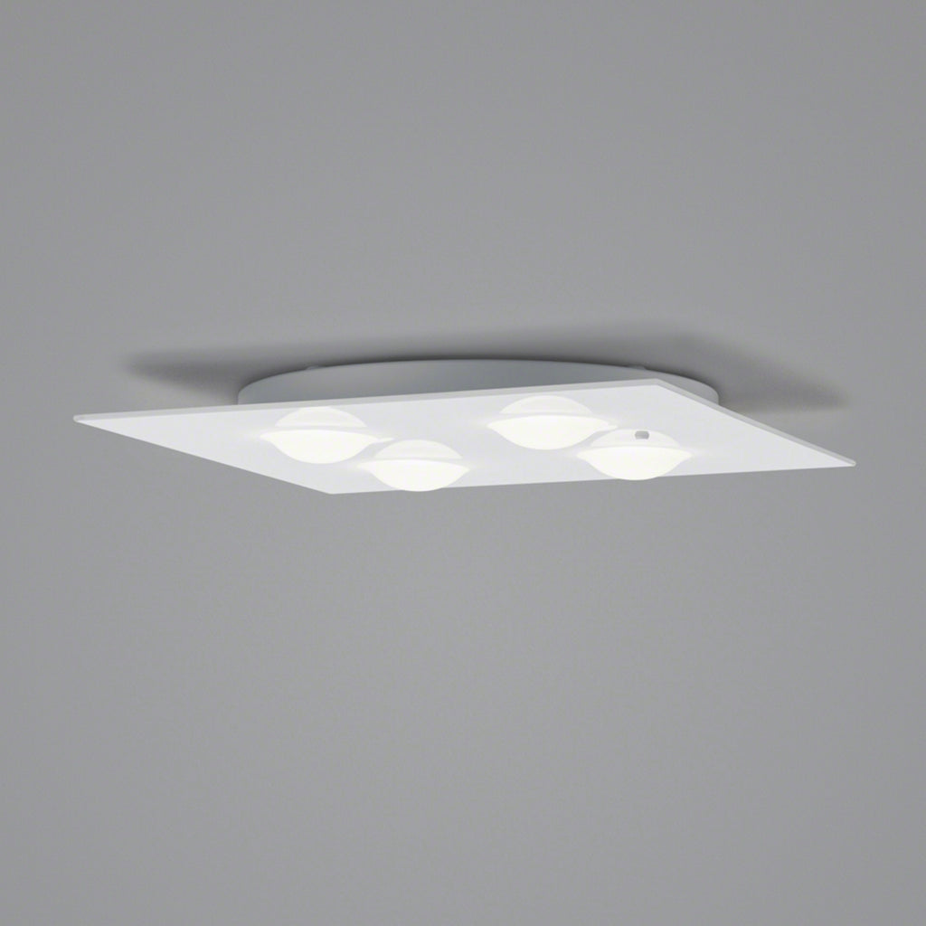 Bakside av LED taklampe Nomi dimbar muranoglass hvit