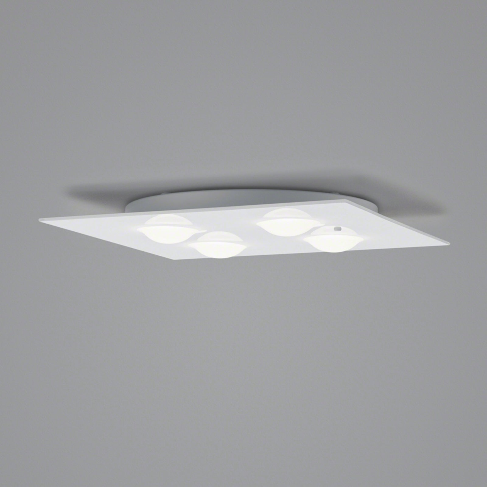 Bakside av LED taklampe Nomi dimbar muranoglass hvit