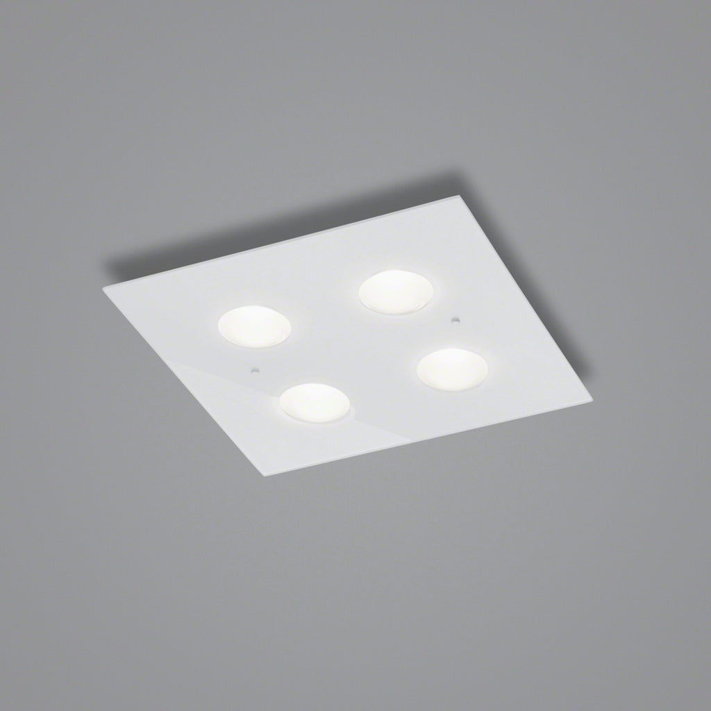 Detalj av LED taklampe Nomi dimbar muranoglass hvit