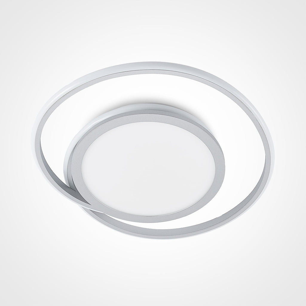 LED taklampe Noud dimbar sølv aluminium sideprofil