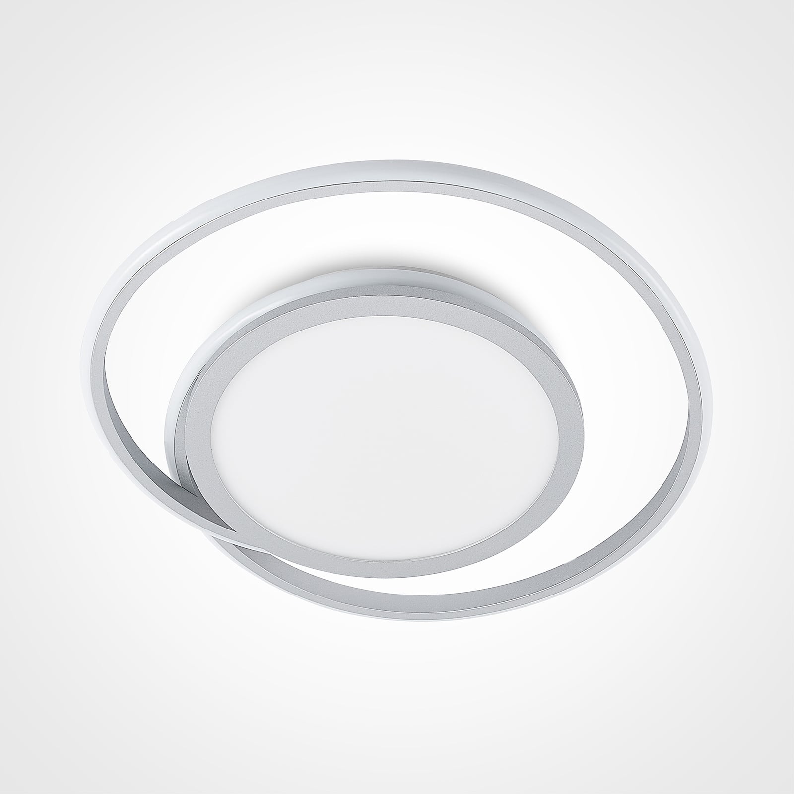 LED taklampe Noud dimbar sølv aluminium sideprofil