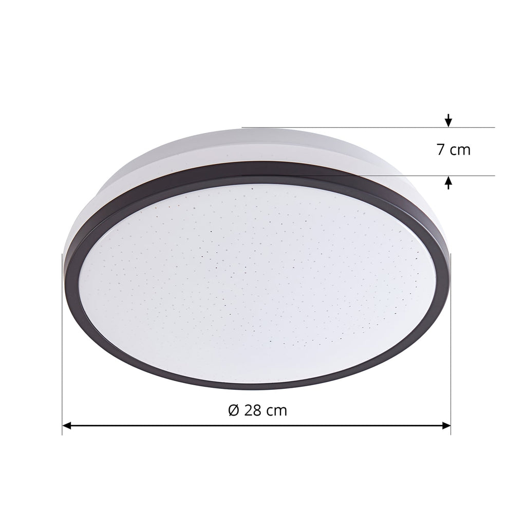 LED taklampe Nymira stjernehimmel plast montert i rom