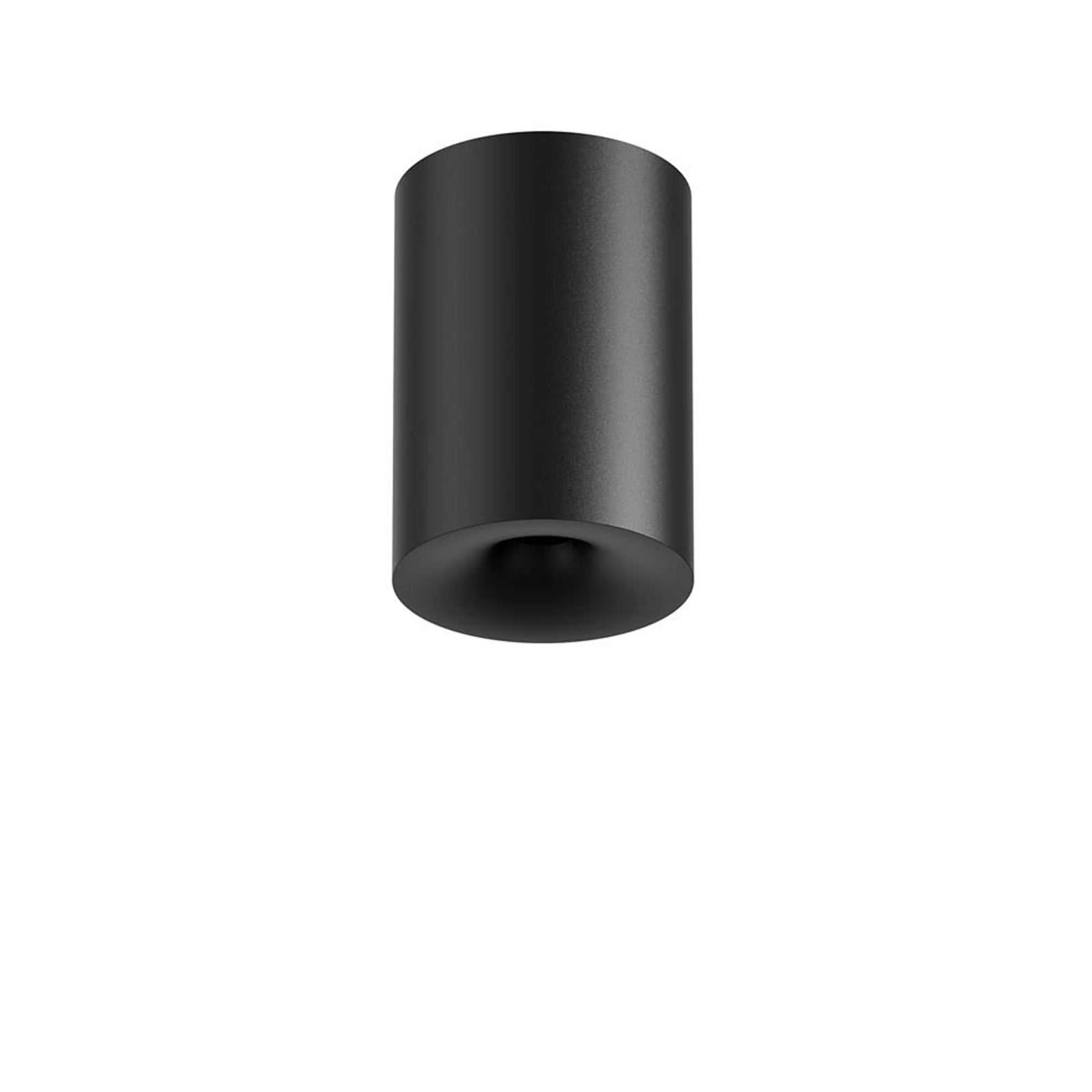LED taklampe Nyx dimbar svart aluminium Ø8 cm forfra