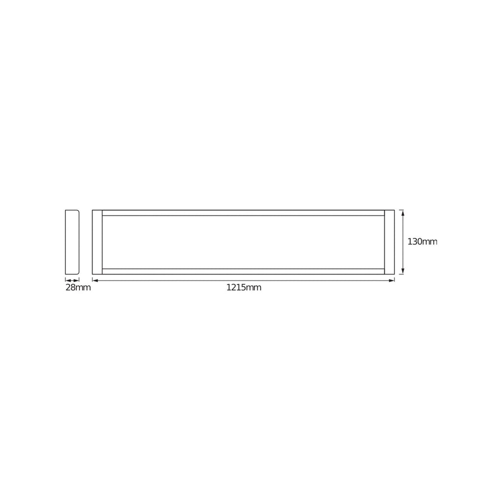 LED taklampe Office Line aluminium hvit 122 cm 48W OSRAM montert i tak