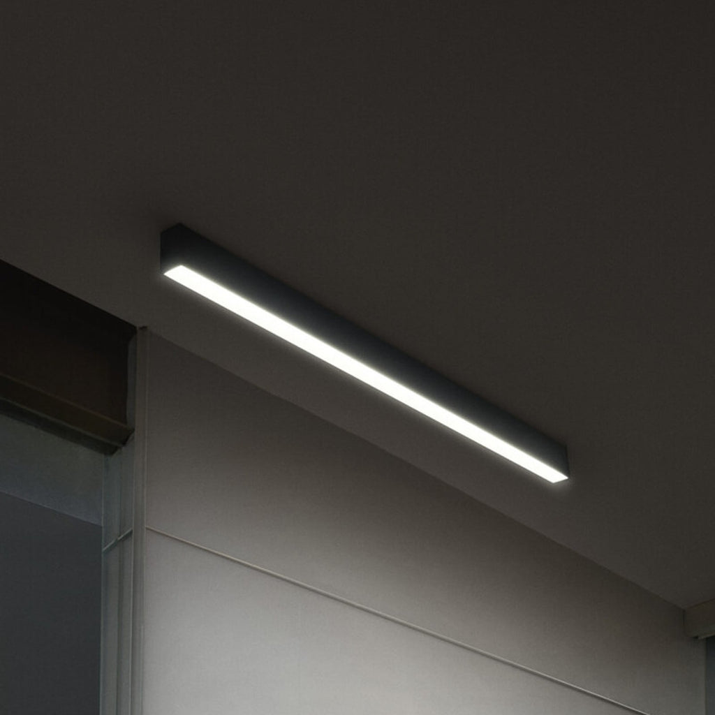 LED taklampe Office Line Cuboid svart 112 cm forfra