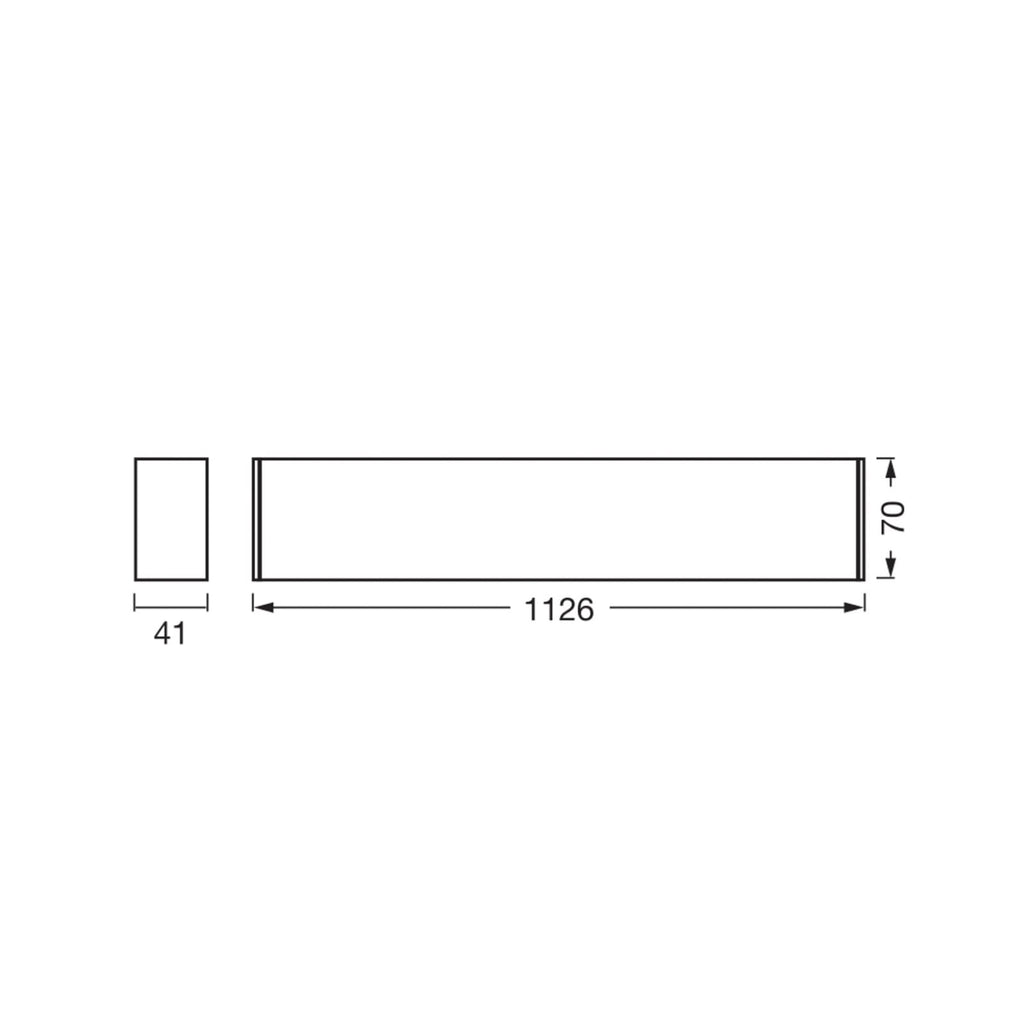 LED taklampe Office Line Cuboid svart 112 cm detalj
