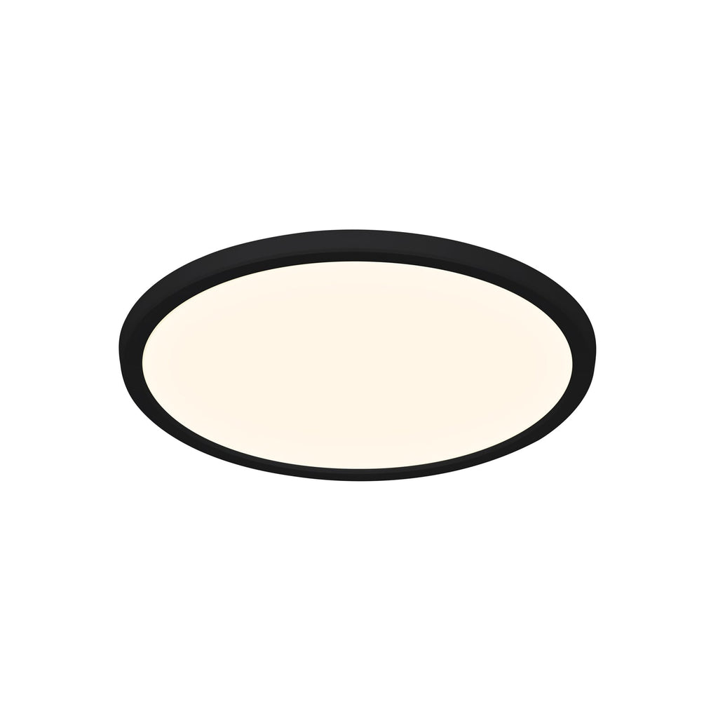 LED taklampe Oja 29 svart IP54 3000/4000K Ø29 cm forfra