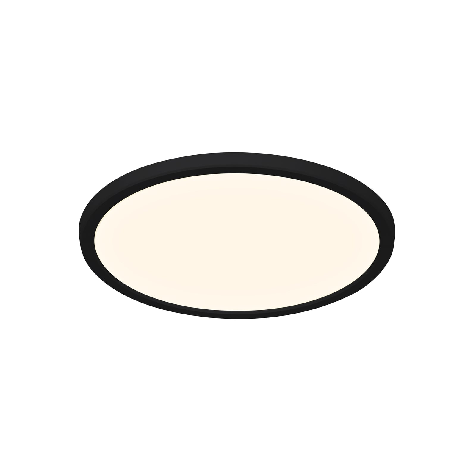 LED taklampe Oja 29 svart IP54 3000/4000K Ø29 cm forfra