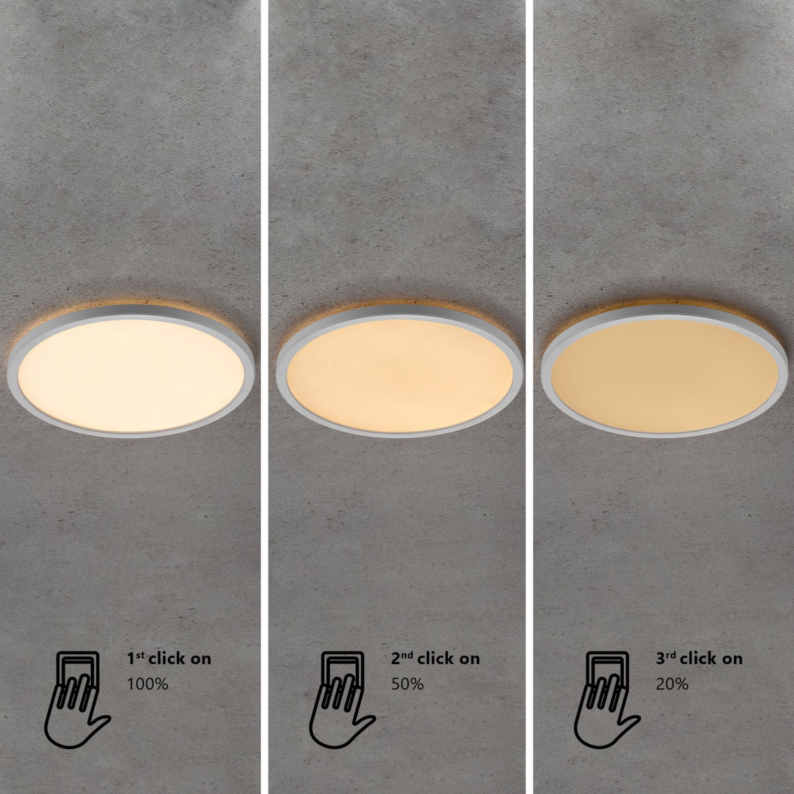 LED taklampe Oja 60 rund hvit detalj