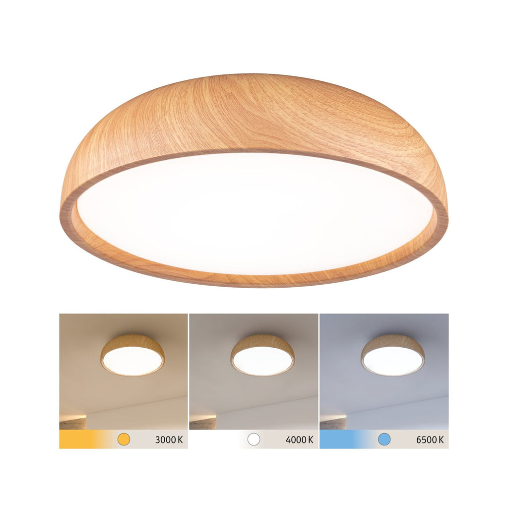 LED taklampe Oka CCT tredekor Ø36 cm detalj