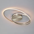 LED taklampe Ophelia ringformet stål dimbar 21W forfra