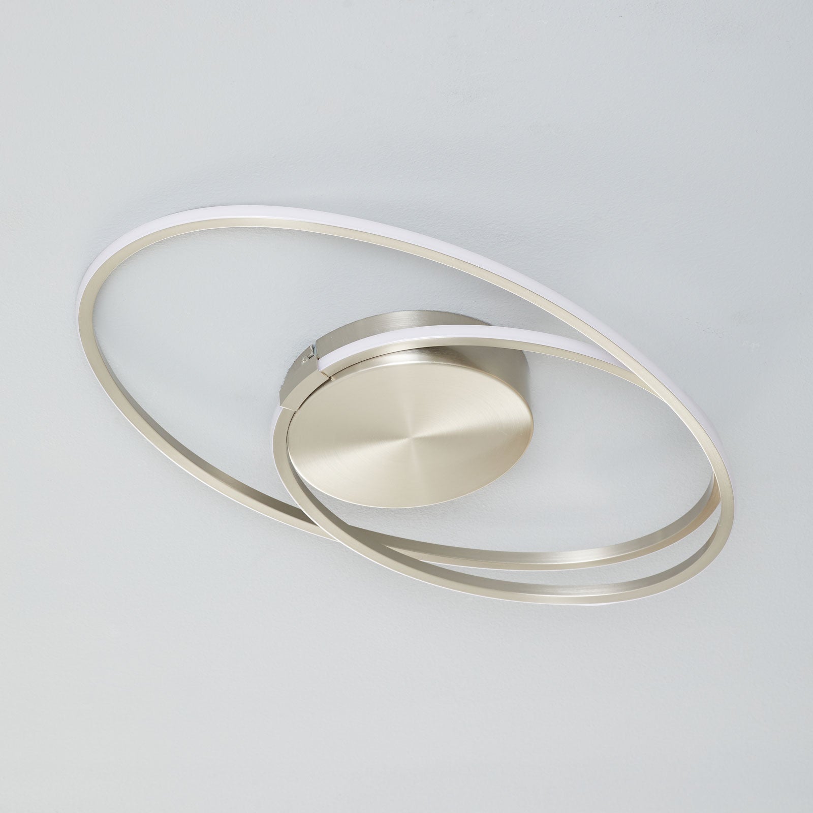 LED taklampe Ophelia ringformet stål dimbar 21W bakside