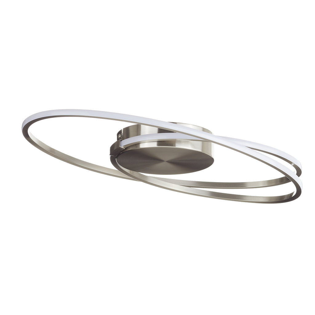LED taklampe Ophelia ringformet stål dimbar 21W detalj av lysstripe