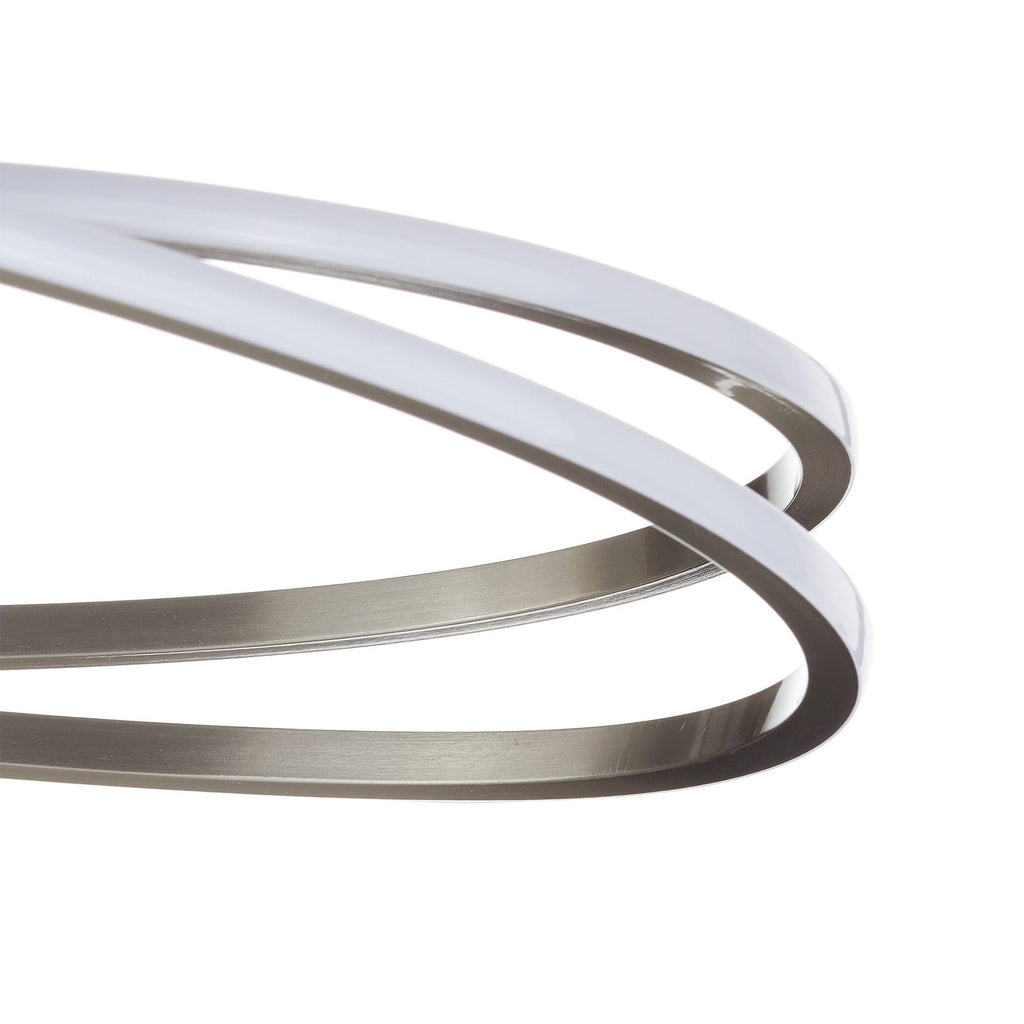 LED taklampe Ophelia ringformet stål dimbar 21W montert i tak