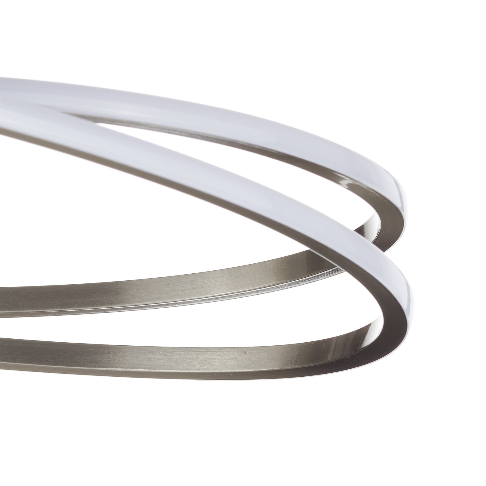 LED taklampe Ophelia ringformet stål dimbar 21W montert i tak
