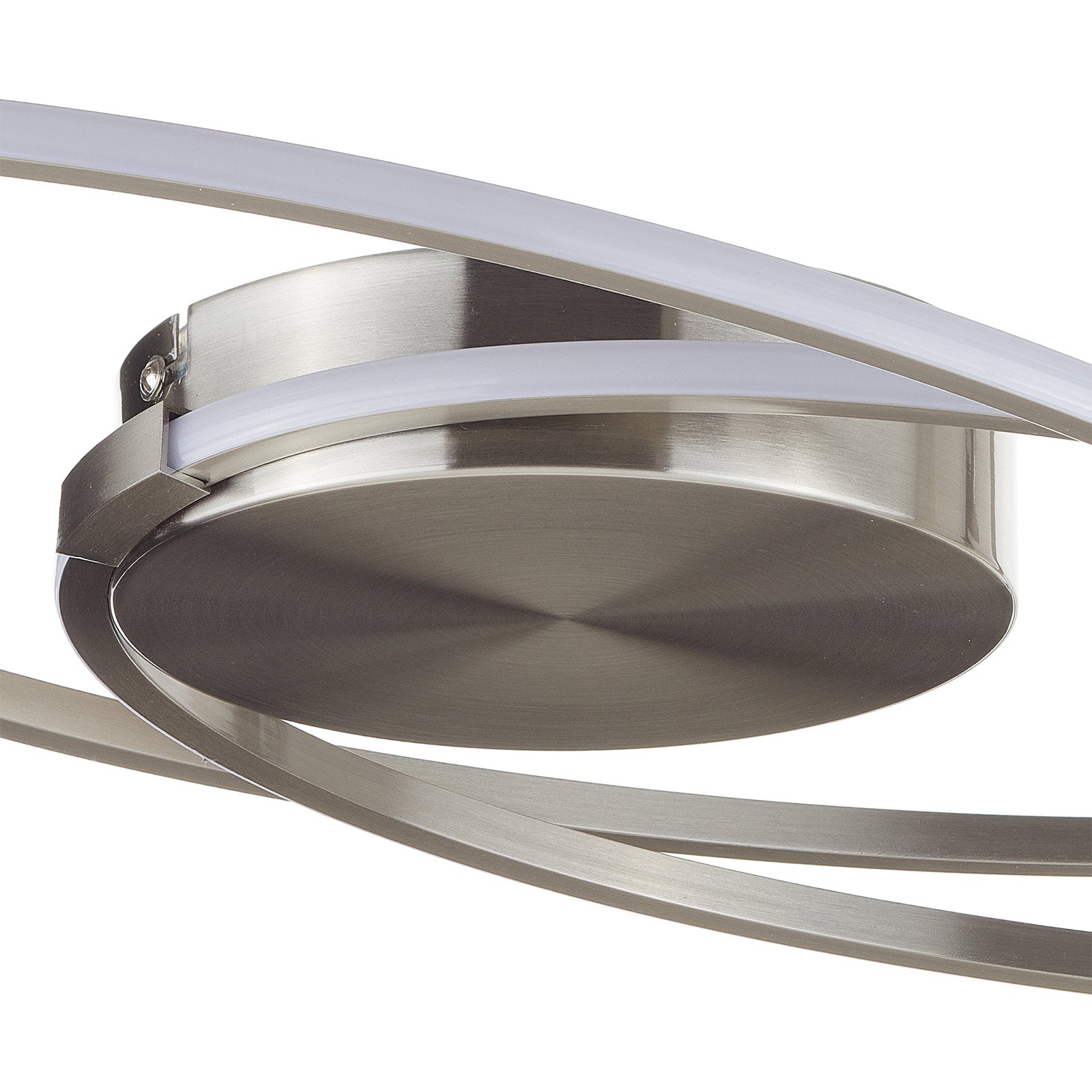 LED taklampe Ophelia ringformet stål dimbar 21W nærbilde av ring