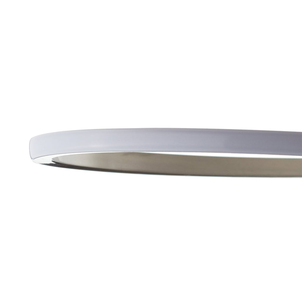 LED taklampe Ophelia ringformet stål dimbar 21W fra siden