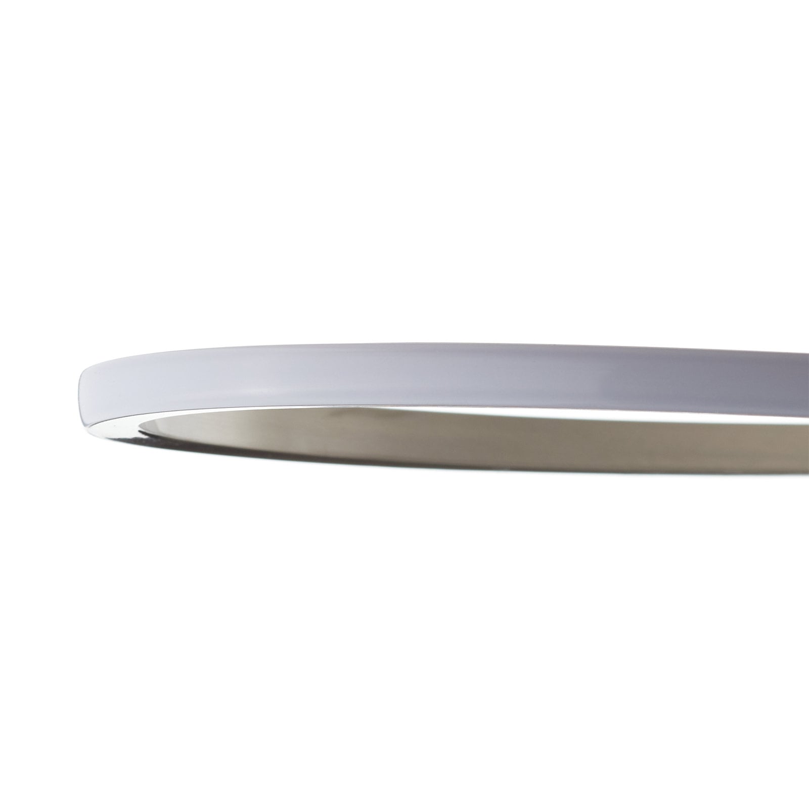 LED taklampe Ophelia ringformet stål dimbar 21W fra siden