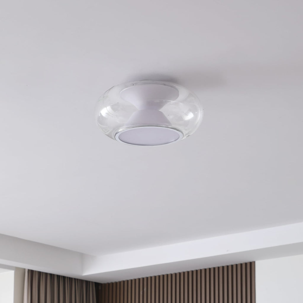 LED taklampe Orasa glass hvit/klar Ø43 cm 17W varmhvit bakside