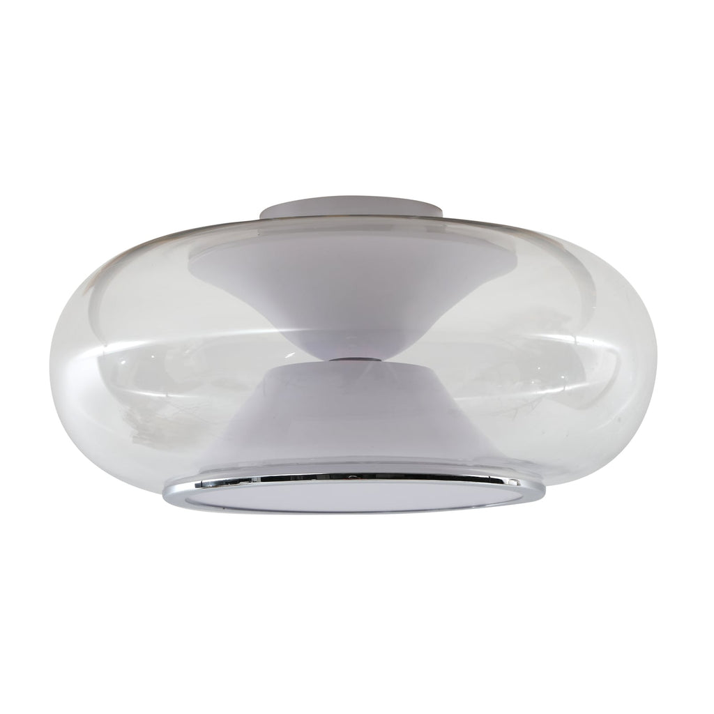 LED taklampe Orasa glass hvit/klar Ø43 cm 17W varmhvit detalj