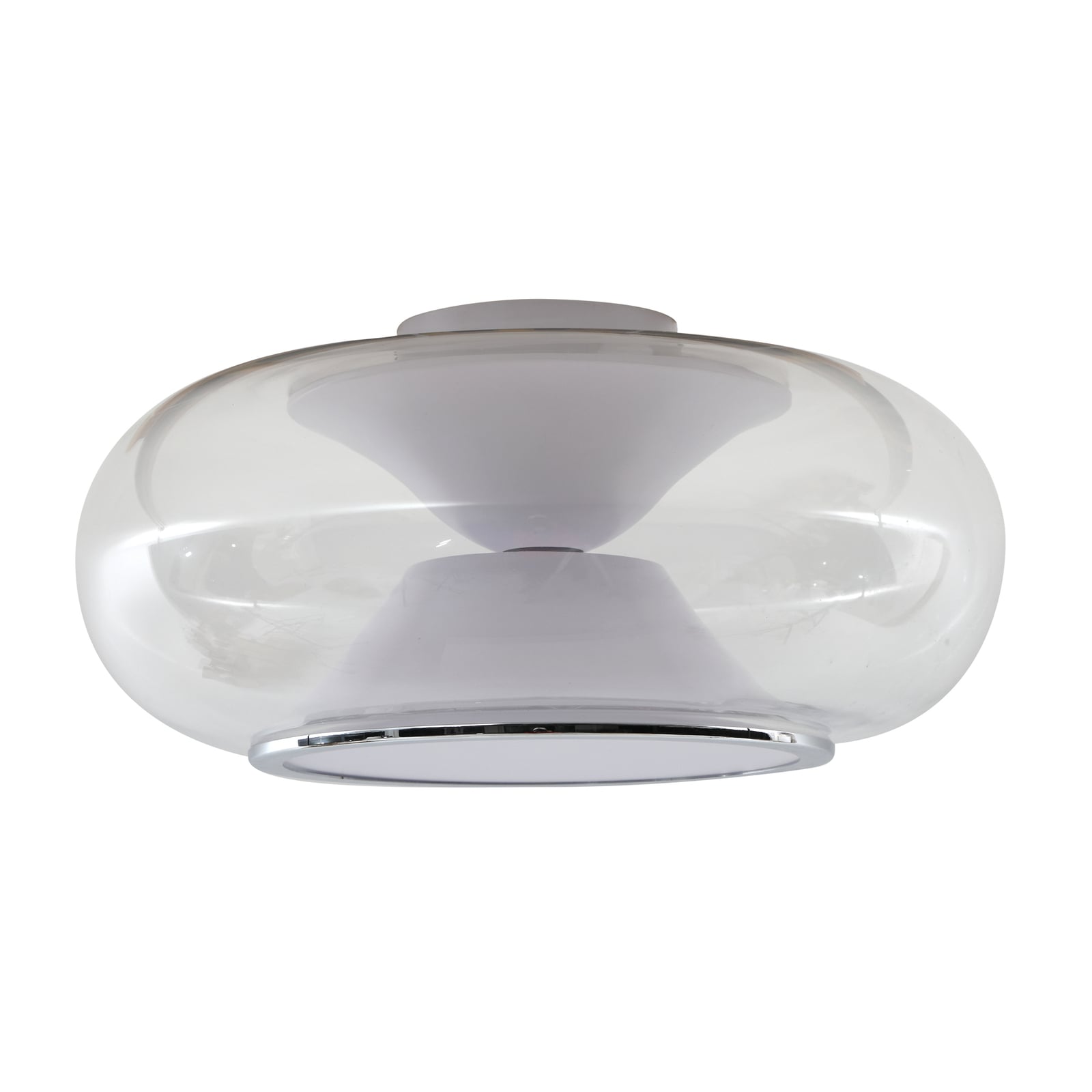 LED taklampe Orasa glass hvit/klar Ø43 cm 17W varmhvit detalj