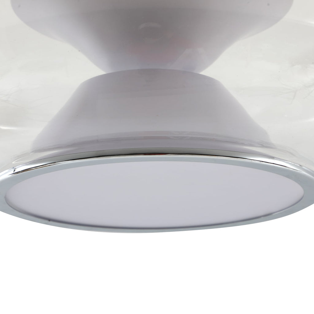 LED taklampe Orasa glass hvit/klar Ø43 cm 17W varmhvit nærbilde