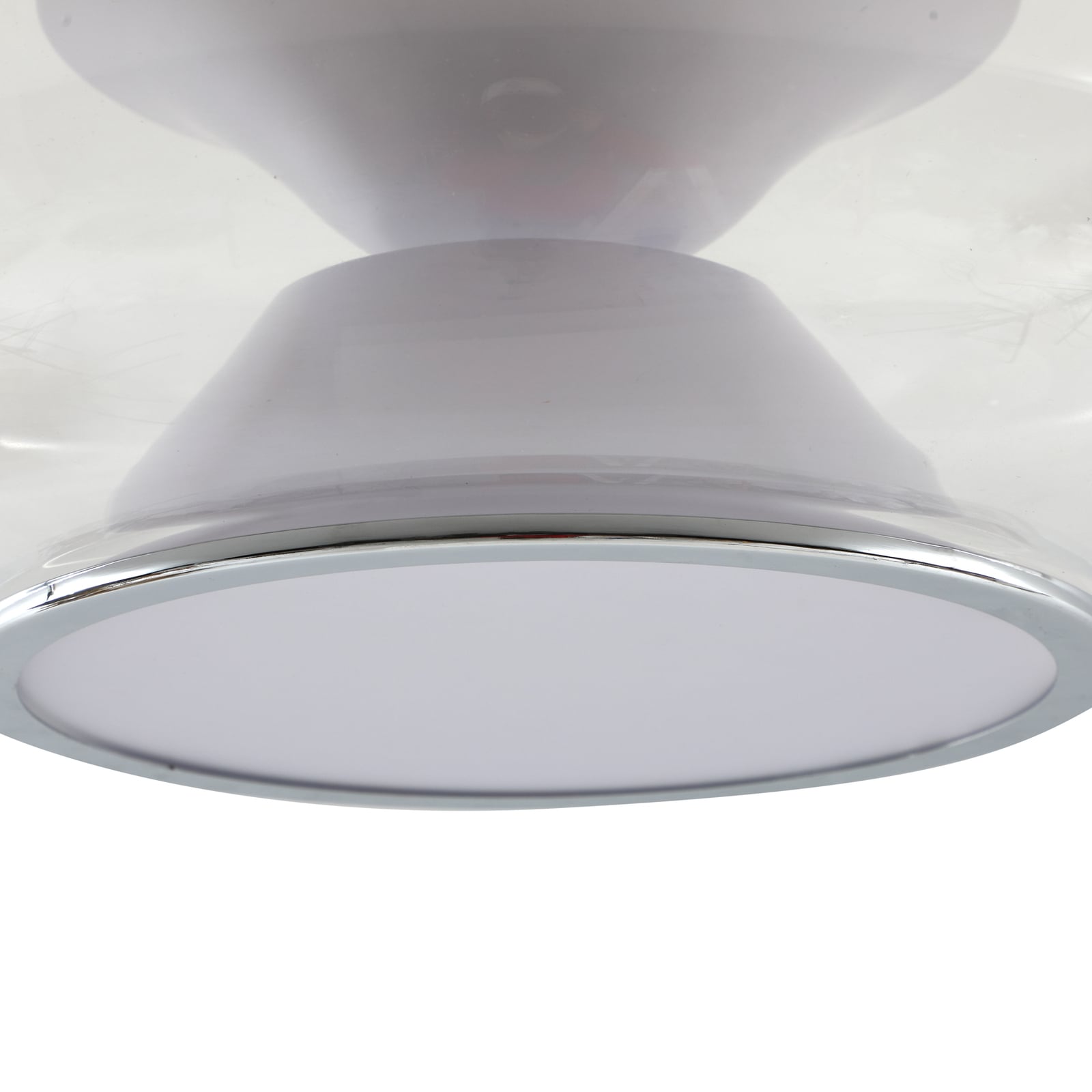 LED taklampe Orasa glass hvit/klar Ø43 cm 17W varmhvit nærbilde