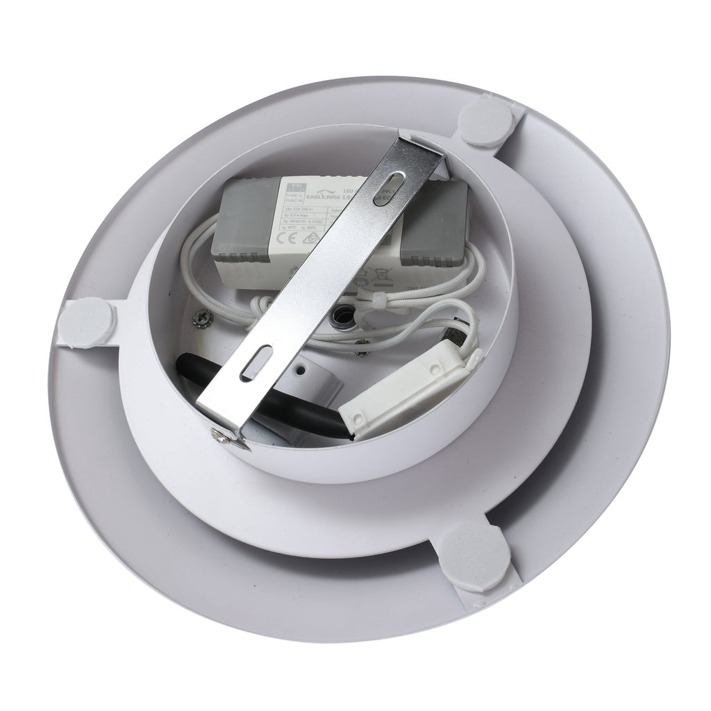 LED taklampe Orasa glass hvit/klar Ø43 cm 17W varmhvit fra siden