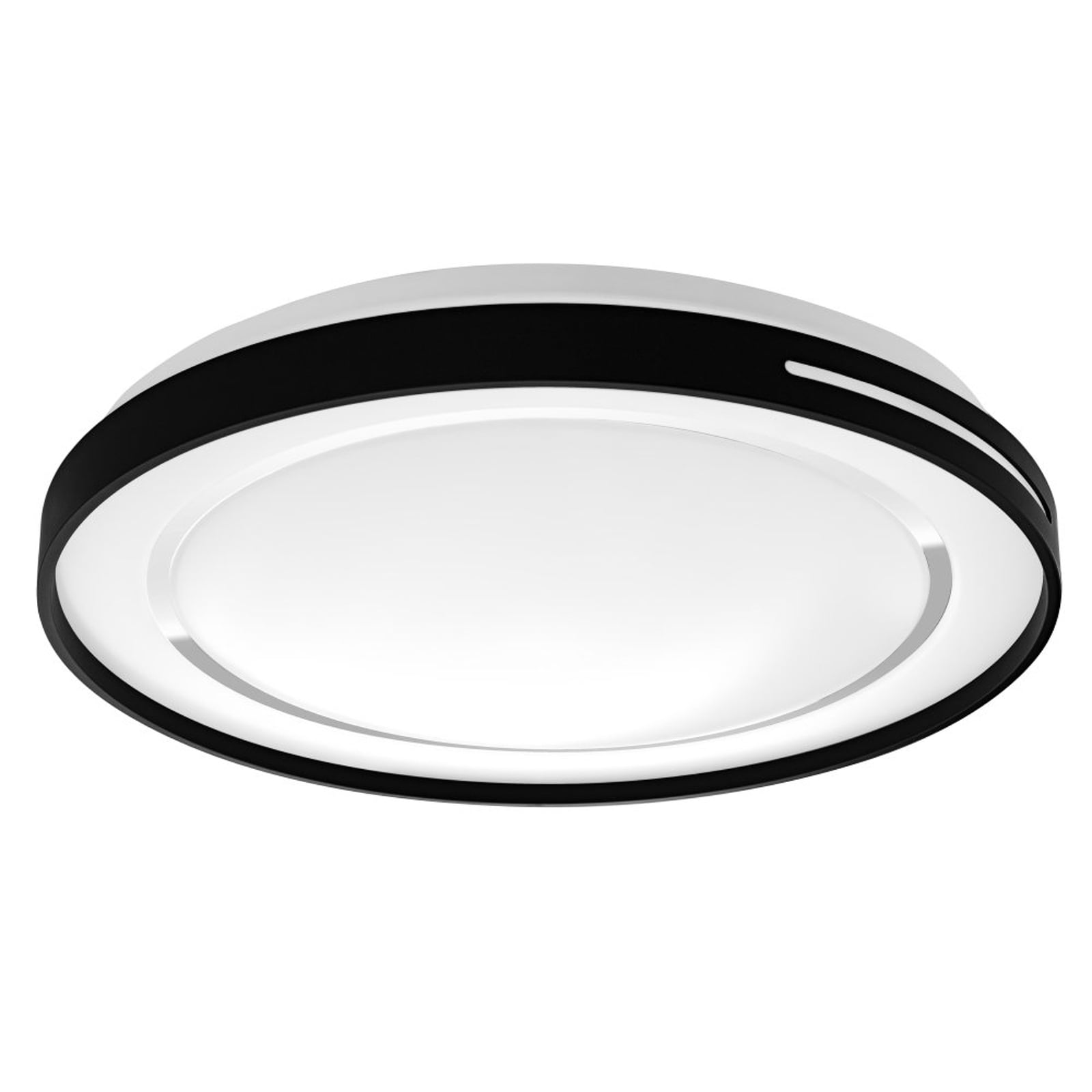 Detalj av LED taklampe Orbis Lisa smart WiFi dimbar svart materialer