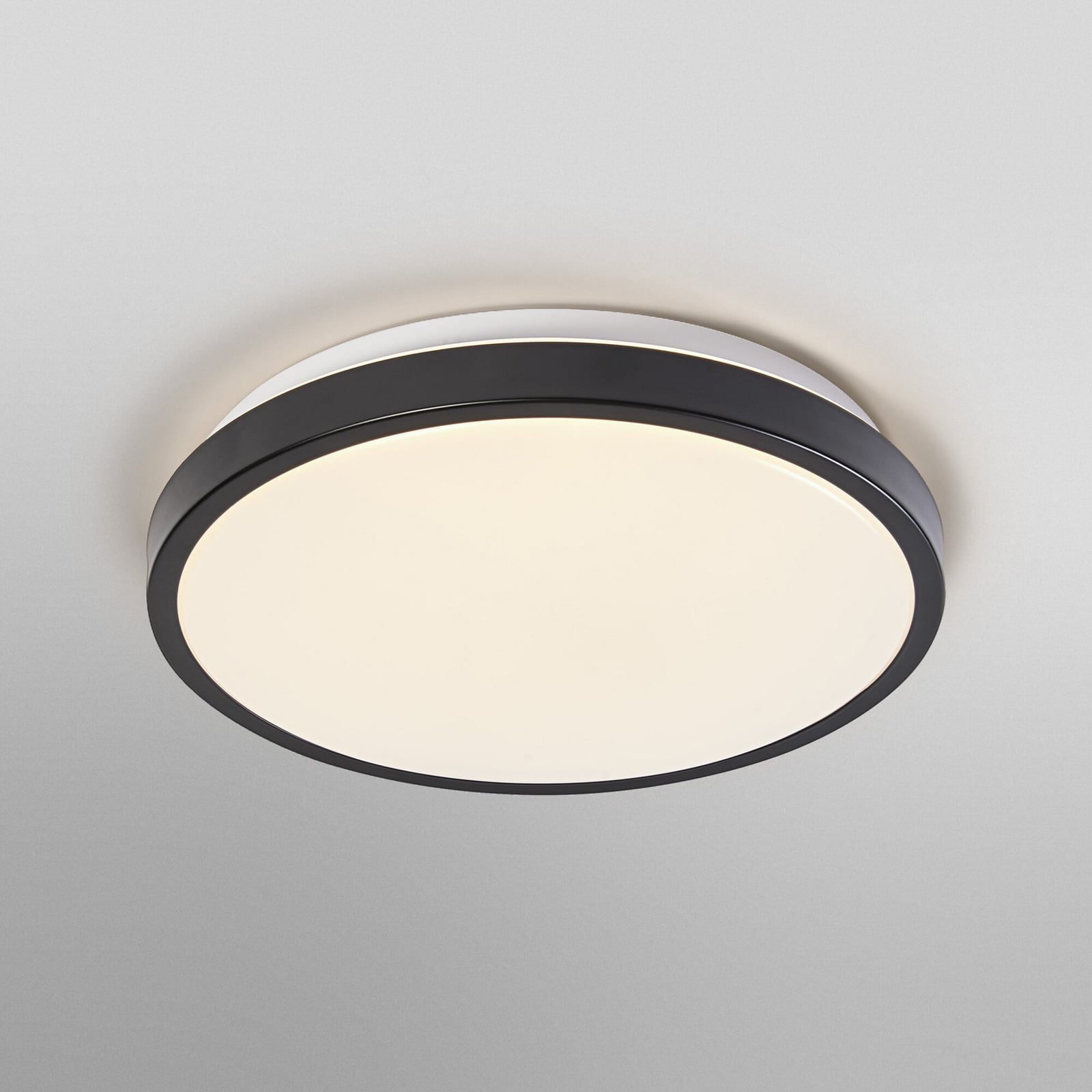 LED taklampe ORBIS LONDON svart metall Ø28 cm detalj