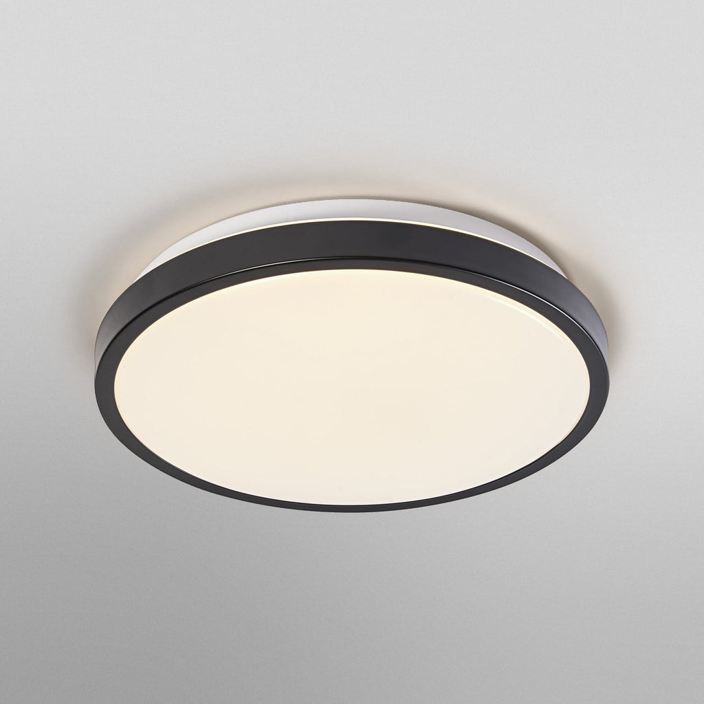 LED taklampe ORBIS LONDON svart metall Ø28 cm detalj