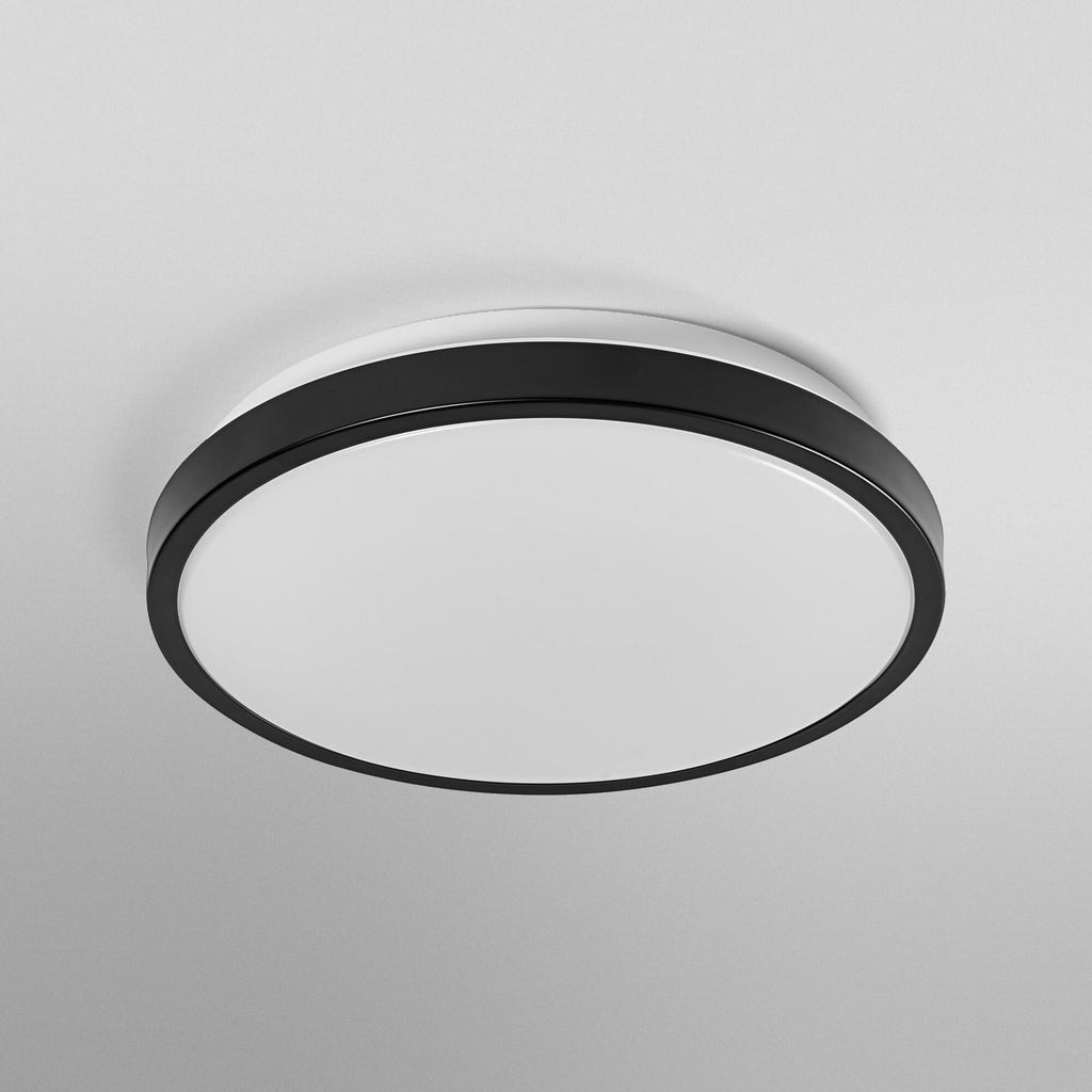 LED taklampe ORBIS LONDON svart metall Ø28 cm montert i tak