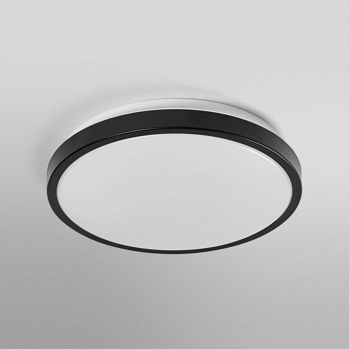 LED taklampe ORBIS LONDON svart metall Ø28 cm montert i tak