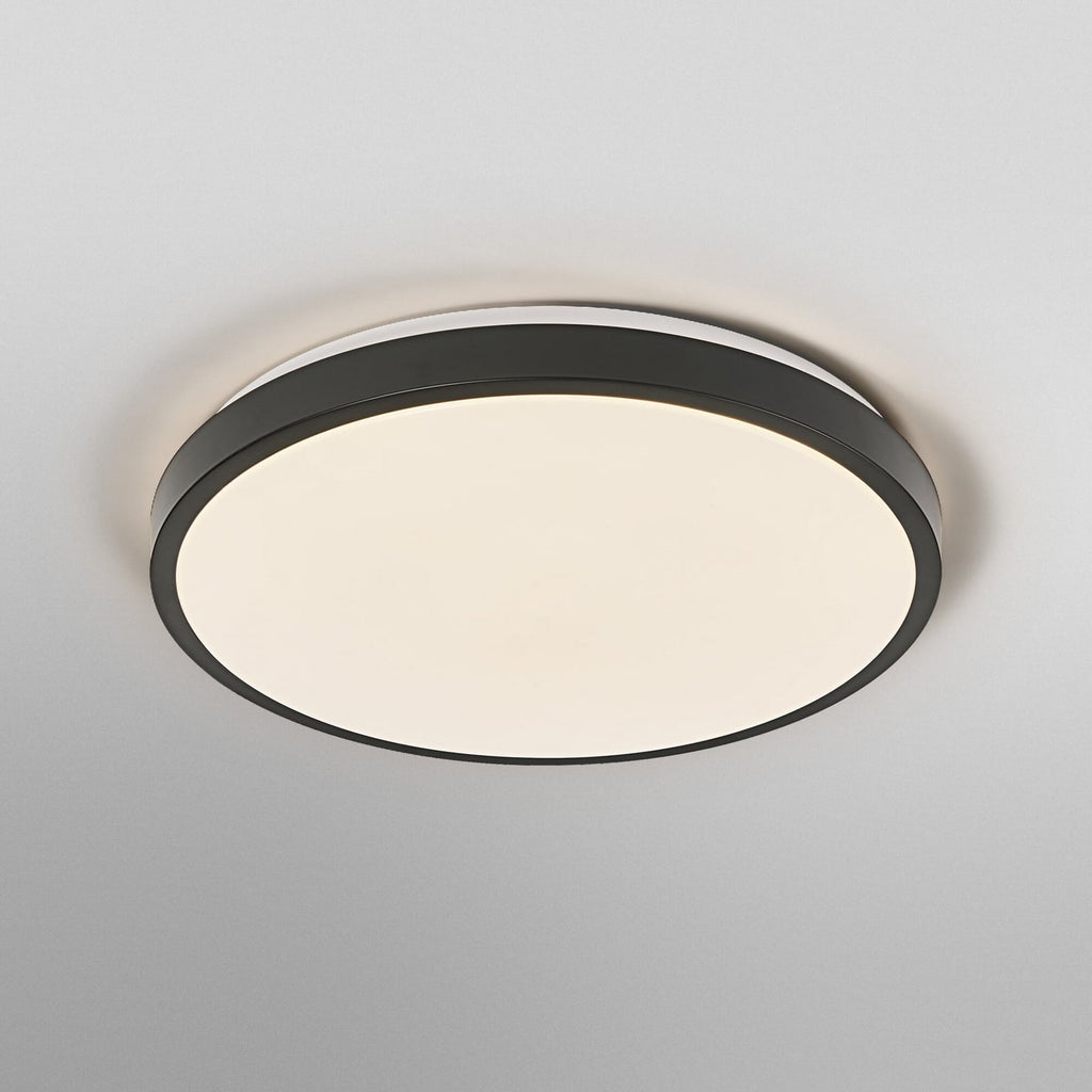 LED taklampe ORBIS LONDON svart metall Ø40 cm nærbilde LED-lys