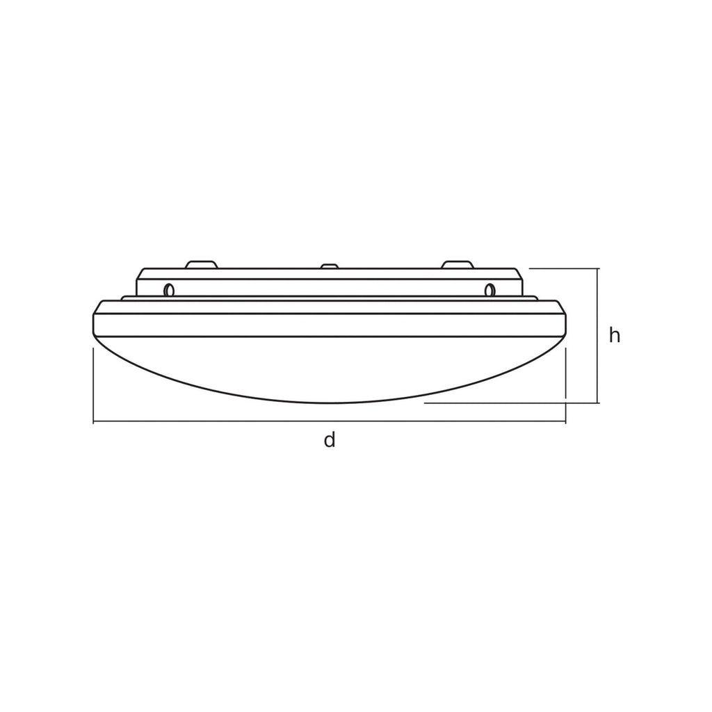 LED taklampe ORBIS PURE hvit Ø40 cm bakside