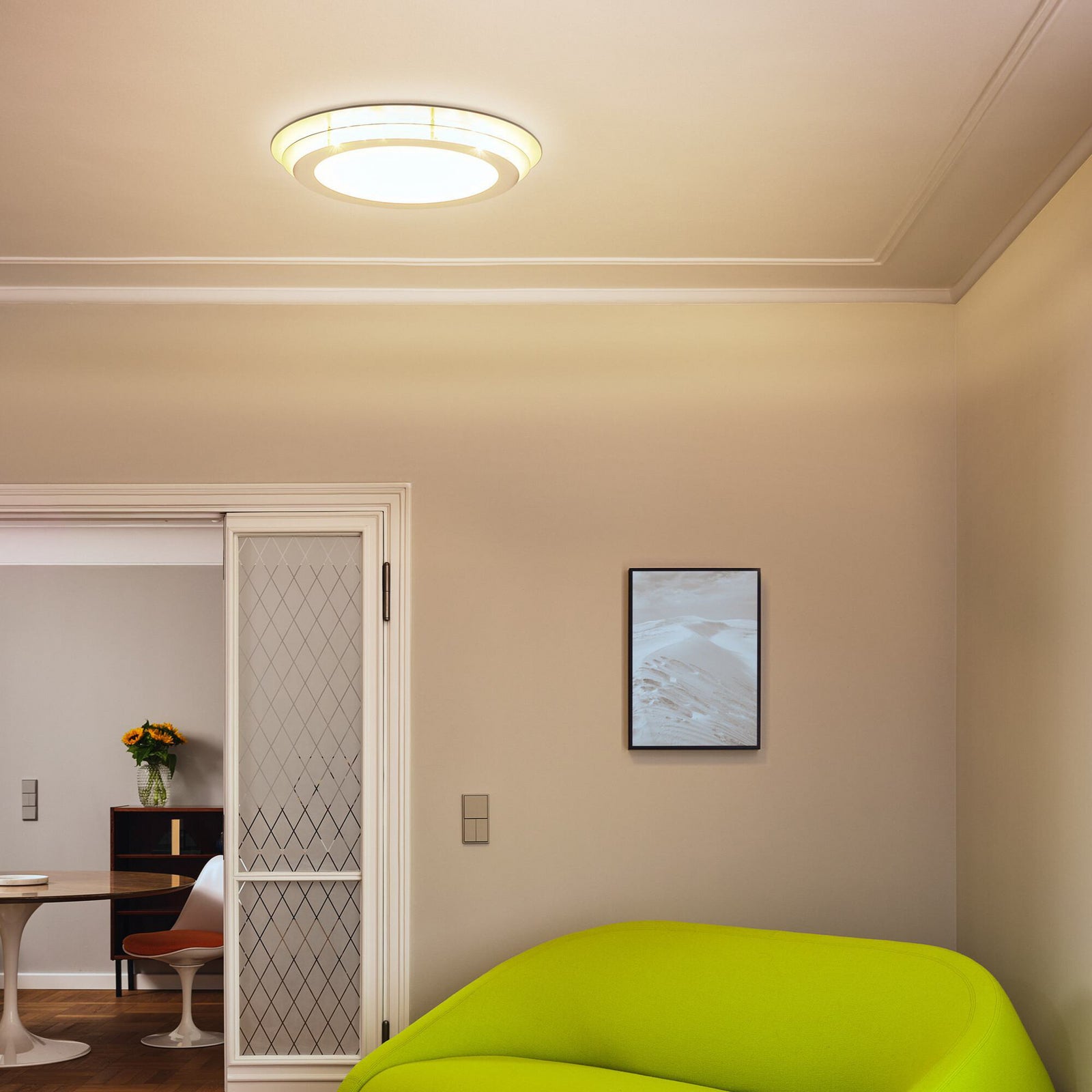 LED taklampe ORBIS SPIRAL LAYER hvit bakside