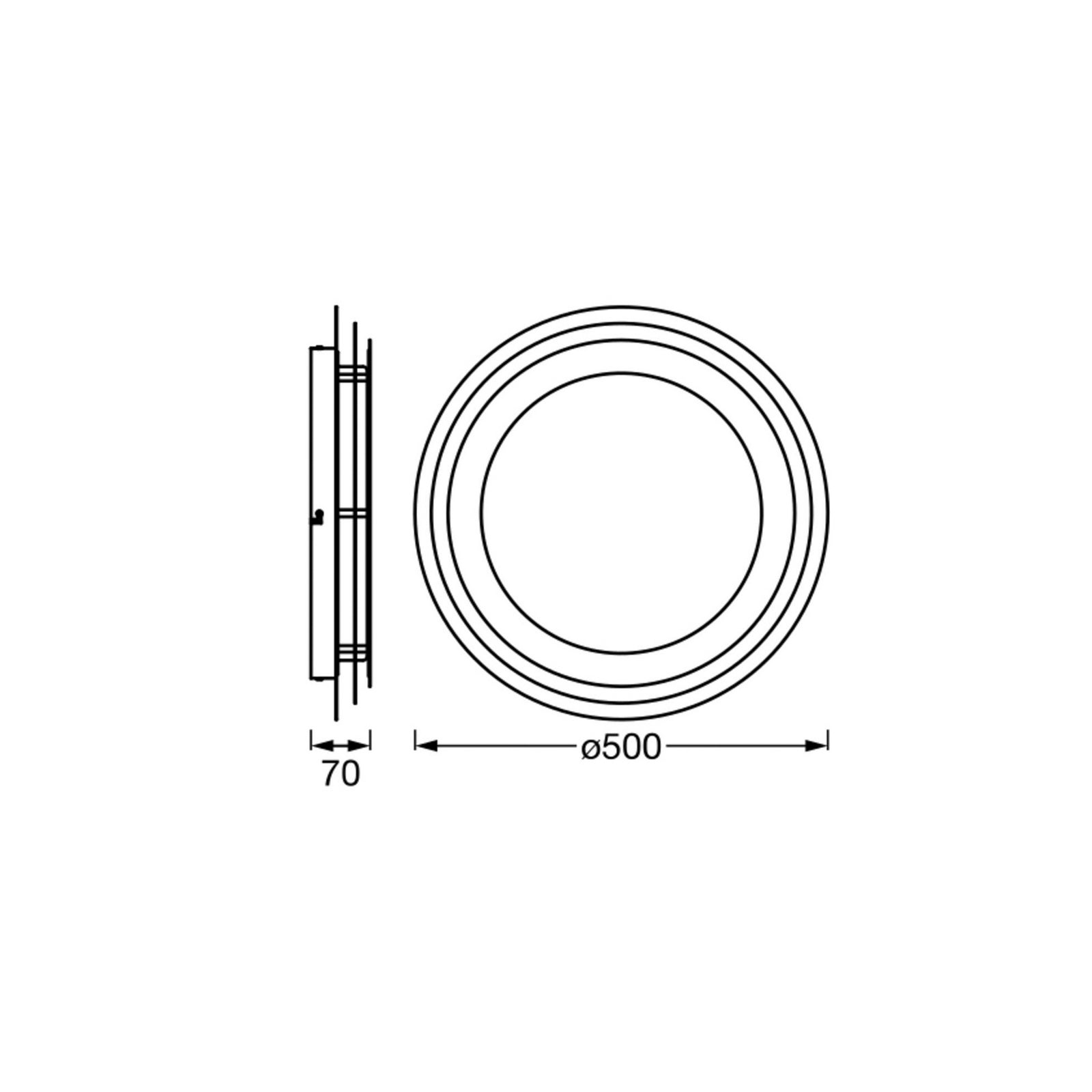 LED taklampe ORBIS SPIRAL LAYER hvit montert i rom