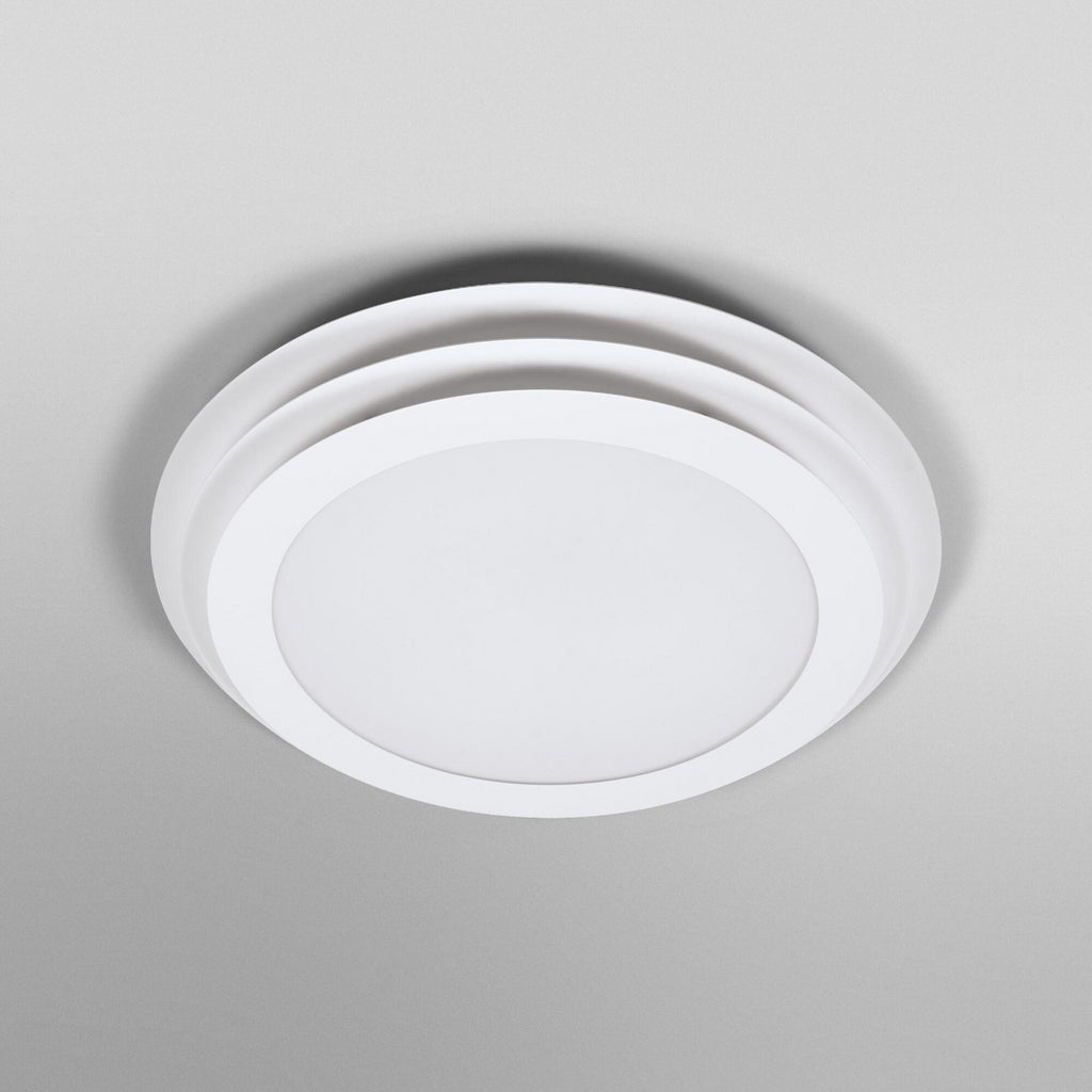 LED taklampe ORBIS SPIRAL LAYER hvit sideprofil