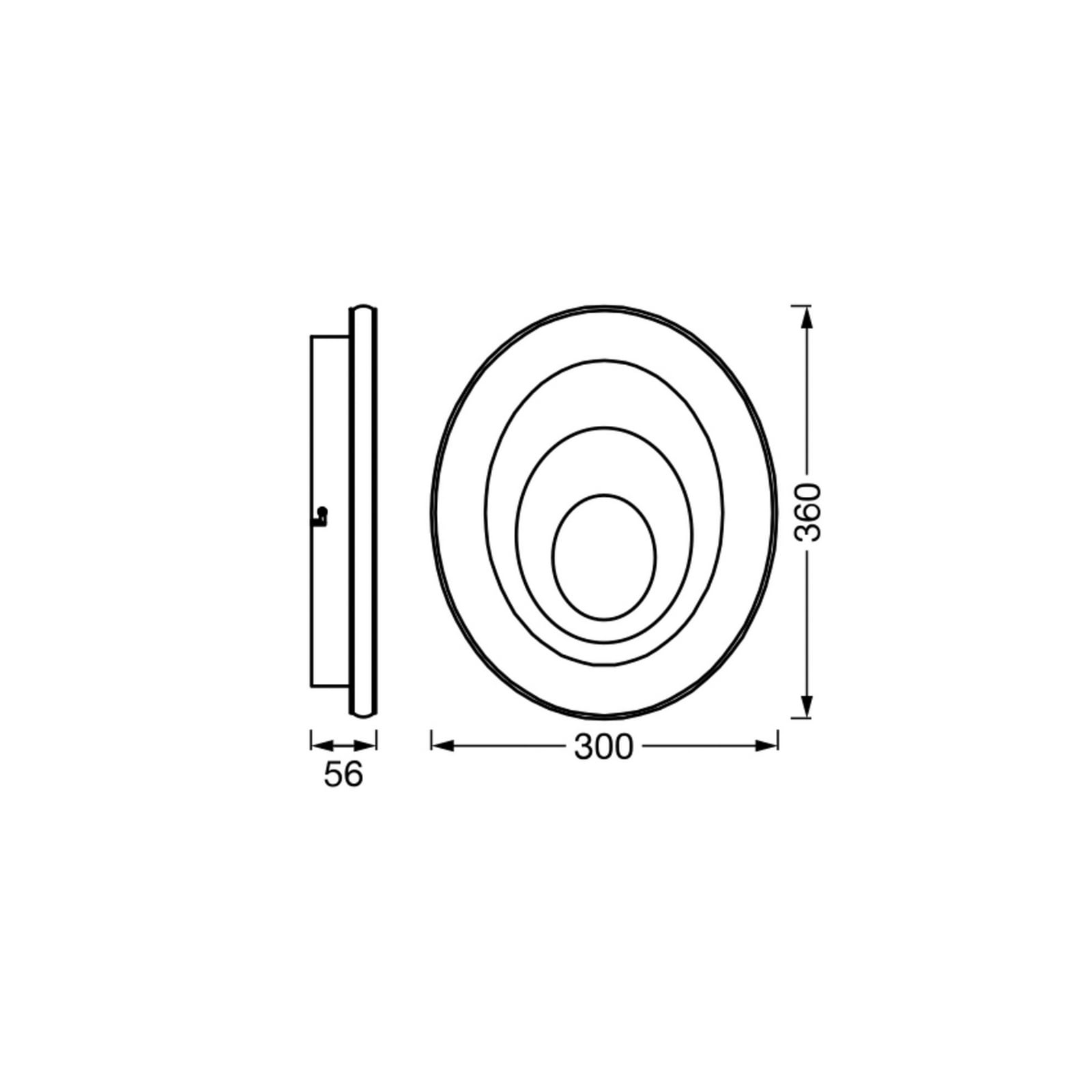 LED taklampe ORBIS SPIRAL oval hvit bakside