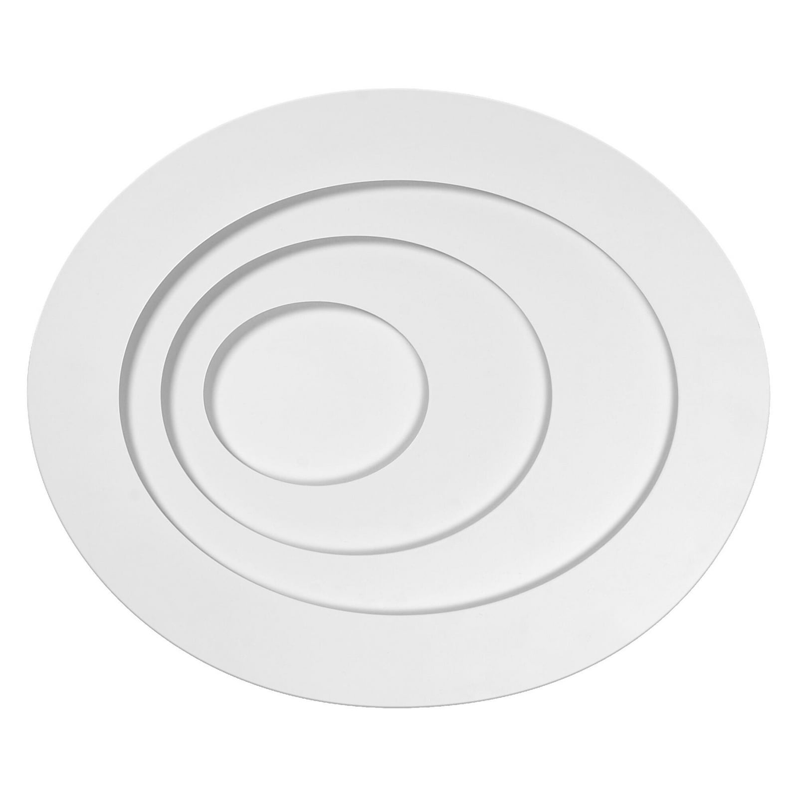 LED taklampe ORBIS SPIRAL oval hvit med lys på
