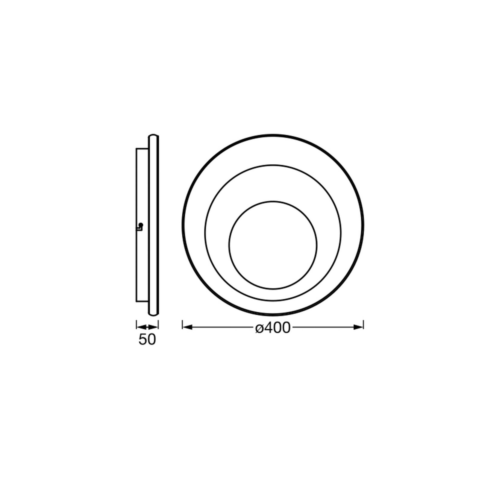 LED taklampe ORBIS SPIRAL ROUND Ø40 cm hvit bakside