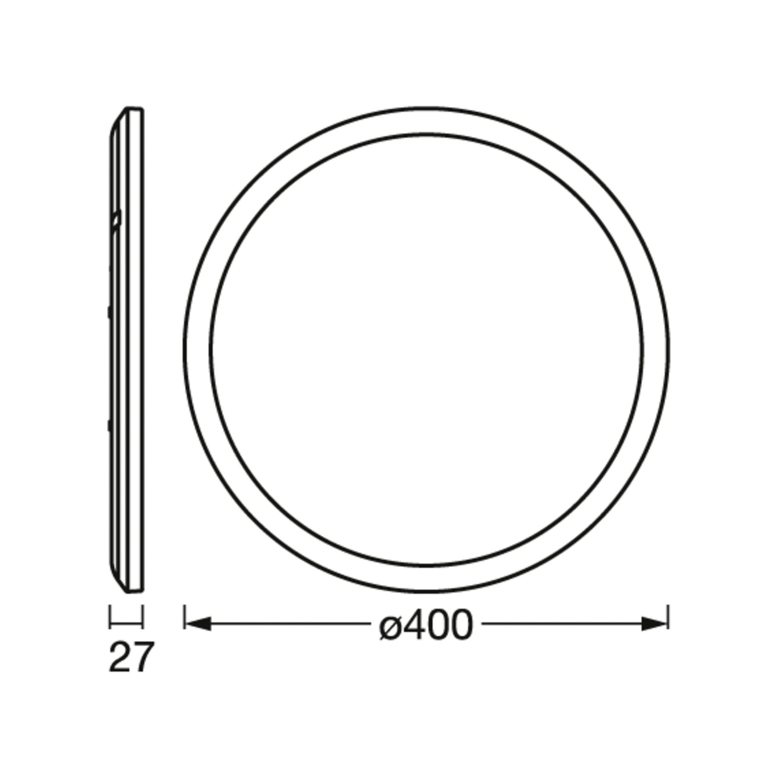LED-taklampe ORBIS ULTRA SLIM dimbar svart Ø40 cm bakside