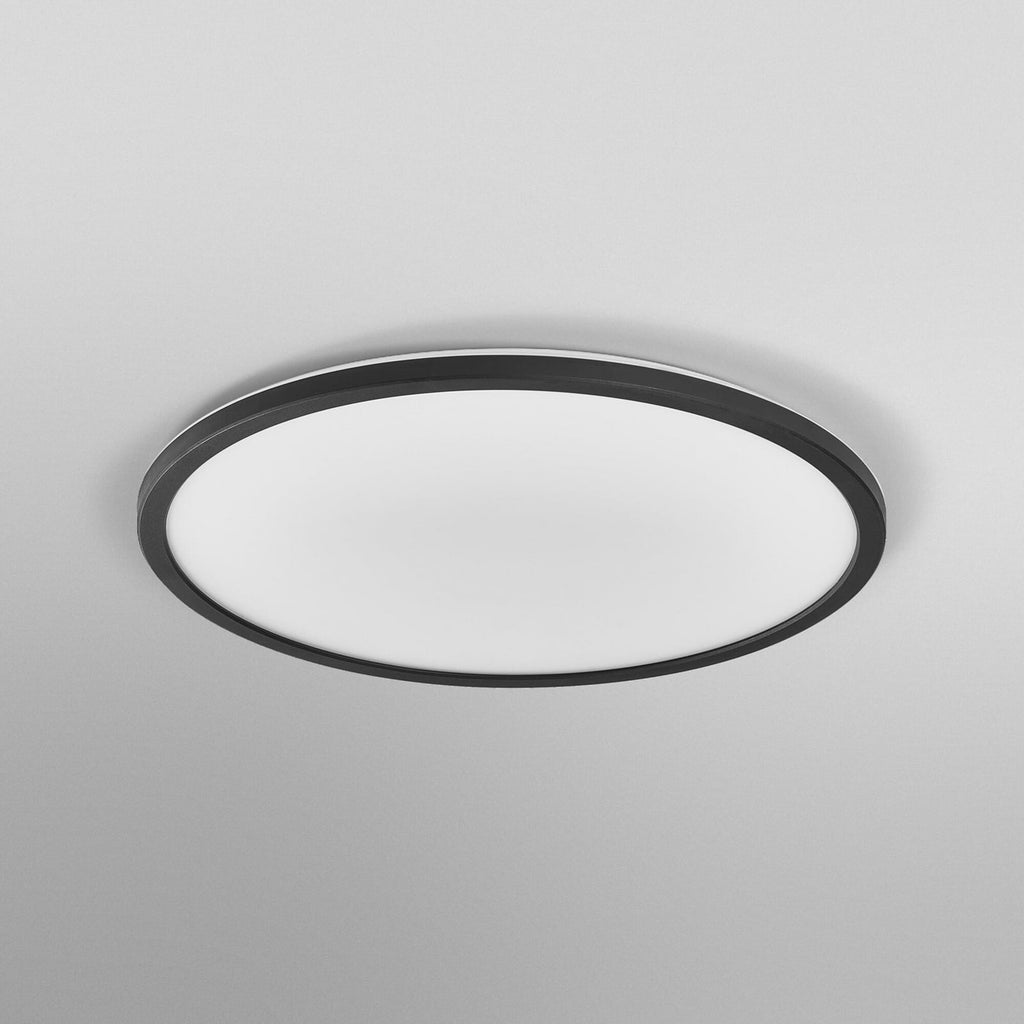 Detalj av LED-taklampe ORBIS ULTRA SLIM dimbar svart Ø40 cm